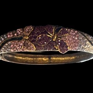 Elegant Vintage Gold and Purple Women's Bracelet Set of 3